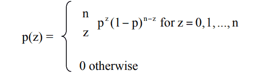 Probability density function formula for Binomial Distribution