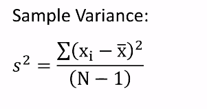 Sample Variance Formula